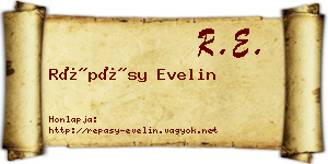 Répásy Evelin névjegykártya